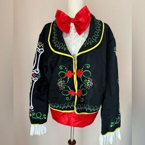 Halloween Mexican costume Day of Dead senior Matador Jacket & Shirt Adult